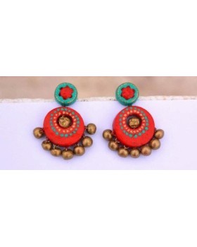  Handpainted Terracotta Jewellery – Ear rings